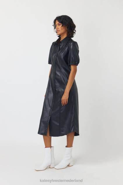 vrouwen olijfkleurige overhemdjurk Kate Sylvester kleding 8LB4O124 zwart