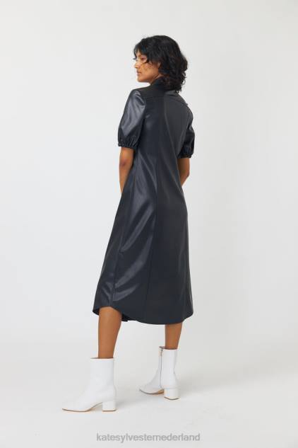 vrouwen olijfkleurige overhemdjurk Kate Sylvester kleding 8LB4O124 zwart