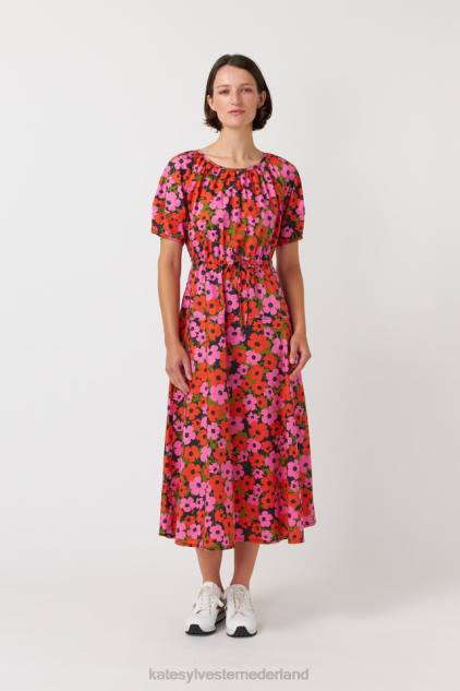 vrouwen pop-jurk Kate Sylvester kleding 8LB4O150 roze oranje