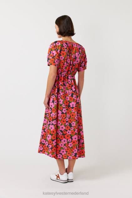 vrouwen pop-jurk Kate Sylvester kleding 8LB4O150 roze oranje