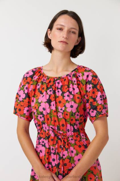 vrouwen pop-jurk Kate Sylvester kleding 8LB4O150 roze oranje