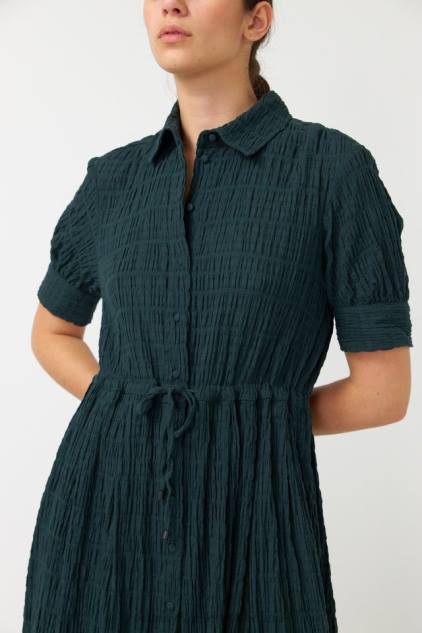 vrouwen seersucker overhemdjurk Kate Sylvester kleding 8LB4O136 woud