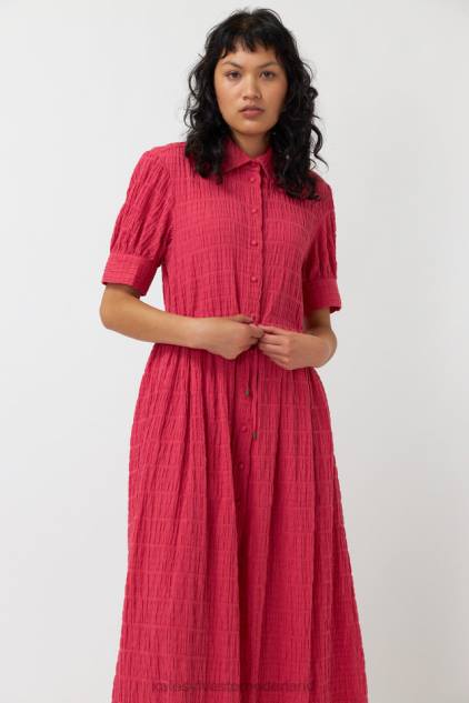 vrouwen seersucker overhemdjurk Kate Sylvester kleding 8LB4O149 roze