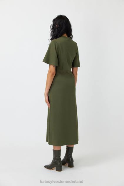 vrouwen vallende rozen jurk Kate Sylvester kleding 8LB4O93 olijf