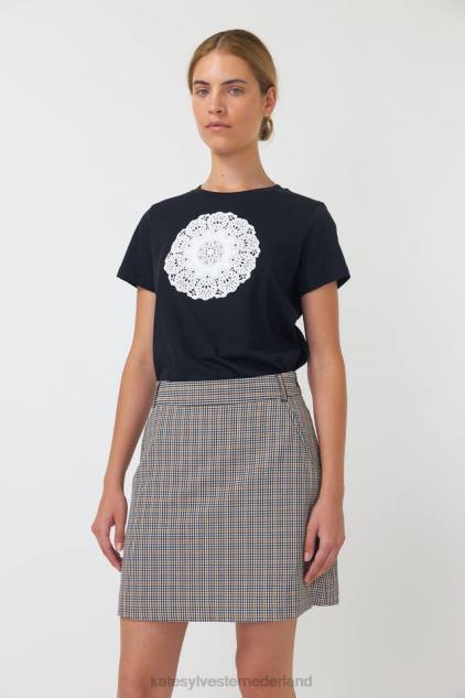 vrouwen geruite minirok Kate Sylvester kleding 8LB4O293 zandsteen