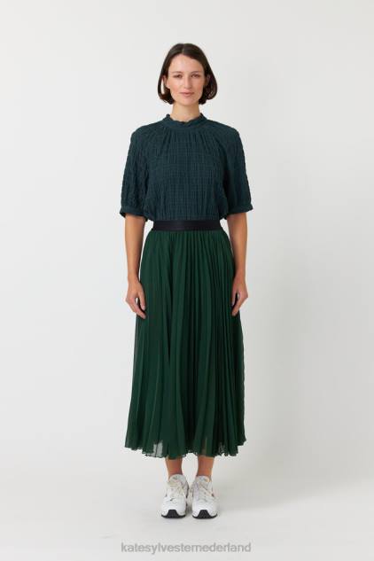 vrouwen golvende rok Kate Sylvester kleding 8LB4O300 smaragd