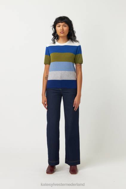 vrouwen caleidoscoop bovenaan Kate Sylvester kleding 8LB4O187 blauwe tinten