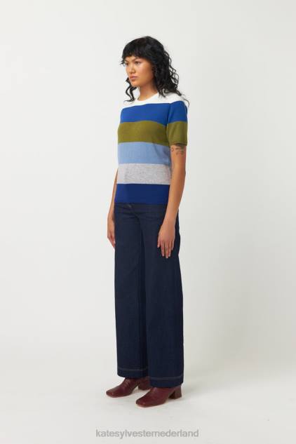vrouwen caleidoscoop bovenaan Kate Sylvester kleding 8LB4O187 blauwe tinten