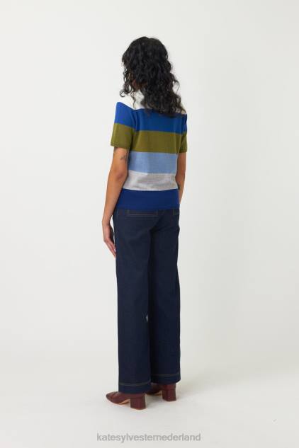 vrouwen caleidoscoop bovenaan Kate Sylvester kleding 8LB4O187 blauwe tinten