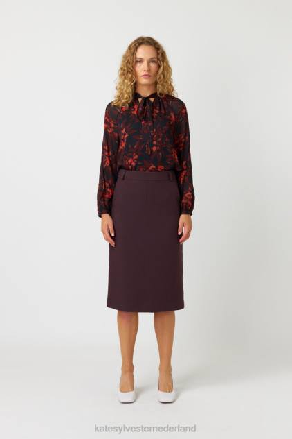 vrouwen cordelia-blouse Kate Sylvester kleding 8LB4O178 vuur