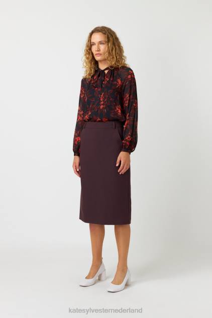 vrouwen cordelia-blouse Kate Sylvester kleding 8LB4O178 vuur