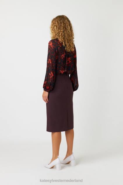 vrouwen cordelia-blouse Kate Sylvester kleding 8LB4O178 vuur