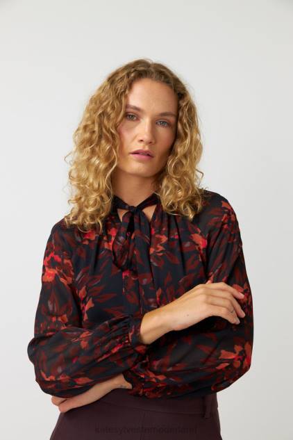 vrouwen cordelia-blouse Kate Sylvester kleding 8LB4O178 vuur