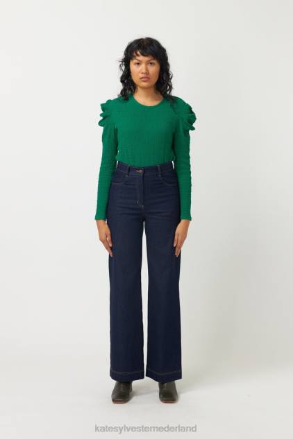 vrouwen gekreukte bovenkant Kate Sylvester kleding 8LB4O34 gras groen
