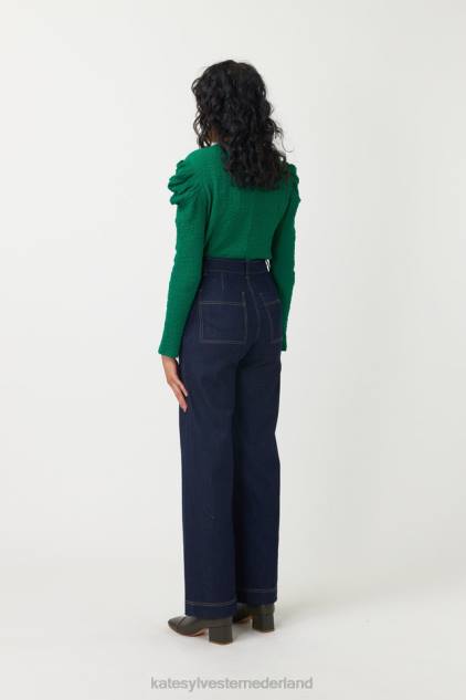 vrouwen gekreukte bovenkant Kate Sylvester kleding 8LB4O34 gras groen