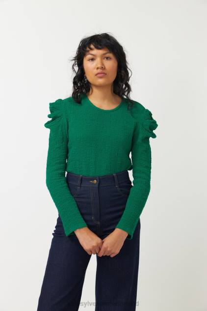 vrouwen gekreukte bovenkant Kate Sylvester kleding 8LB4O34 gras groen