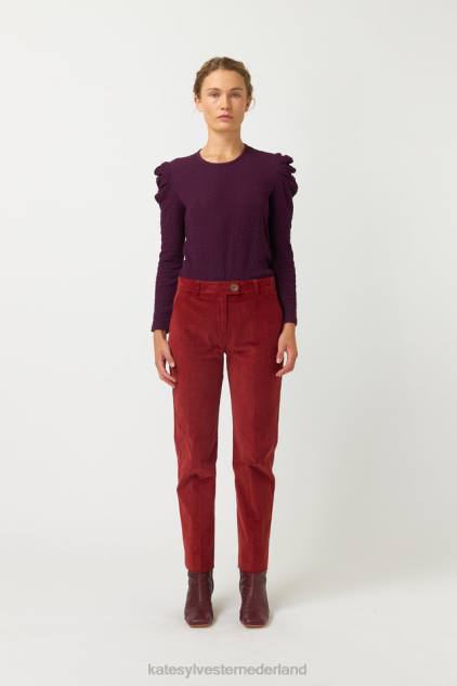 vrouwen gekreukte bovenkant Kate Sylvester kleding 8LB4O54 Bordeaux