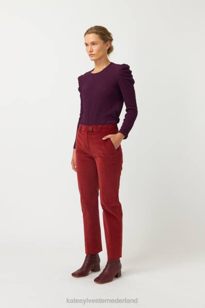 vrouwen gekreukte bovenkant Kate Sylvester kleding 8LB4O54 Bordeaux