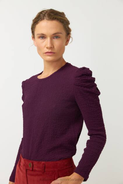 vrouwen gekreukte bovenkant Kate Sylvester kleding 8LB4O54 Bordeaux
