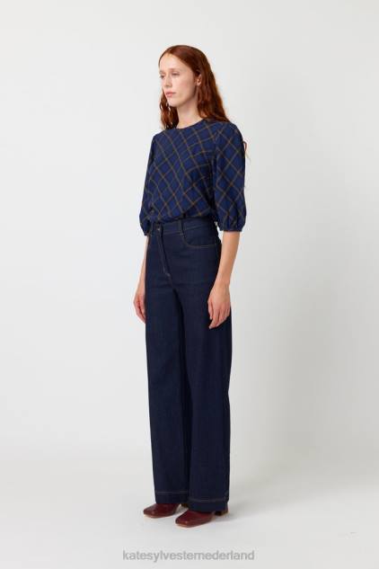 vrouwen geruite top Kate Sylvester kleding 8LB4O168 inkt