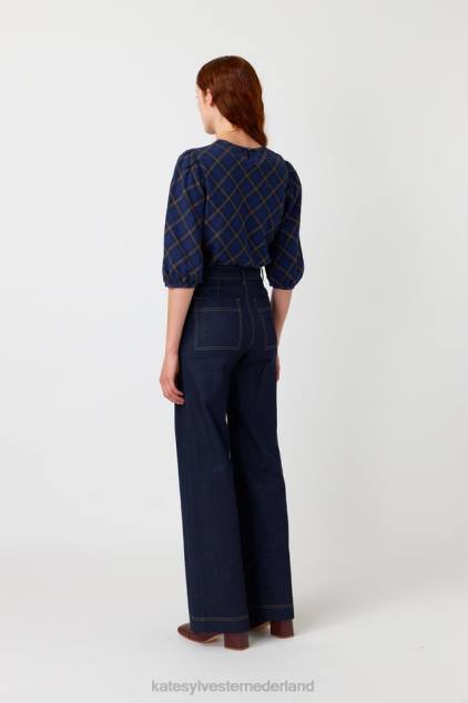 vrouwen geruite top Kate Sylvester kleding 8LB4O168 inkt