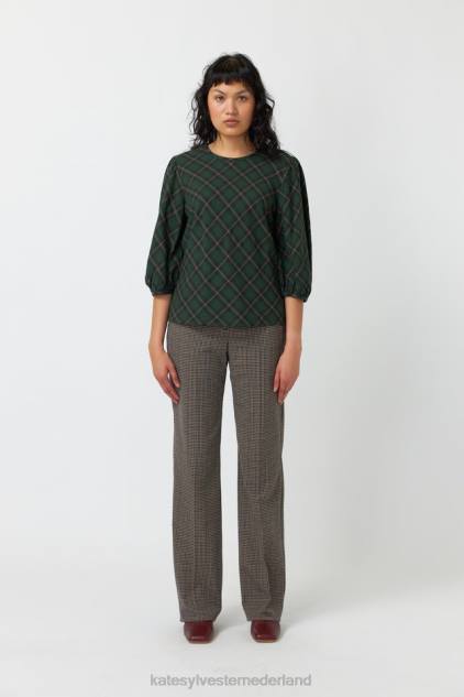 vrouwen geruite top Kate Sylvester kleding 8LB4O169 woud