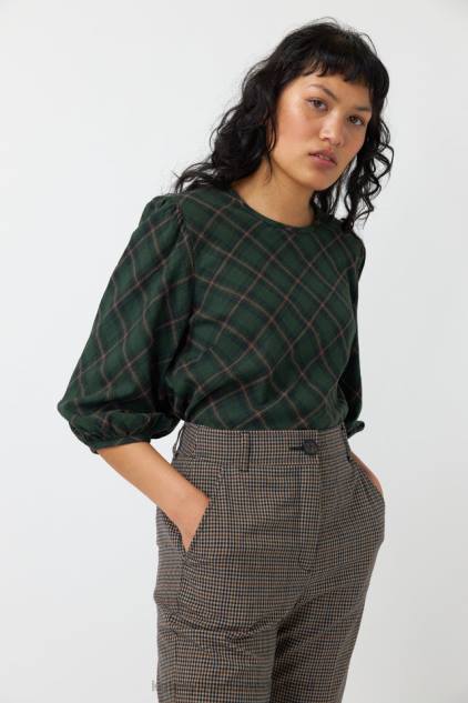 vrouwen geruite top Kate Sylvester kleding 8LB4O169 woud
