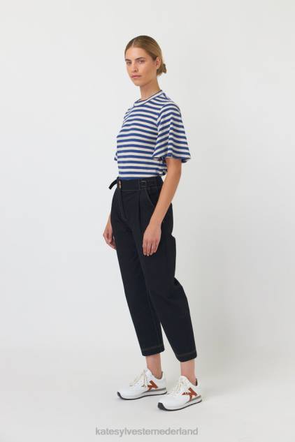 vrouwen gestreept topje Kate Sylvester kleding 8LB4O198 inkt streep