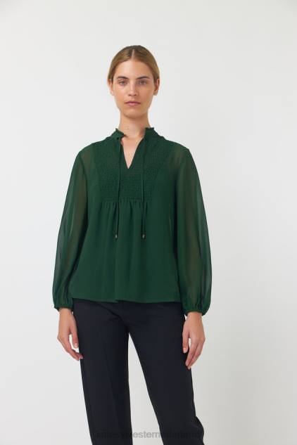 vrouwen golvende bovenkant Kate Sylvester kleding 8LB4O219 smaragd