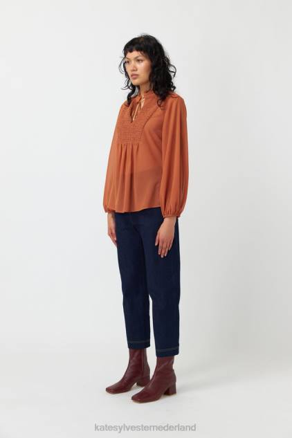 vrouwen golvende bovenkant Kate Sylvester kleding 8LB4O230 kruid