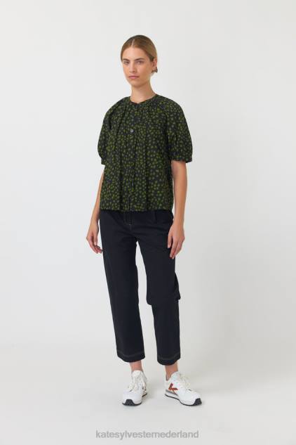 vrouwen kiezelstenen blouse Kate Sylvester kleding 8LB4O220 zwart