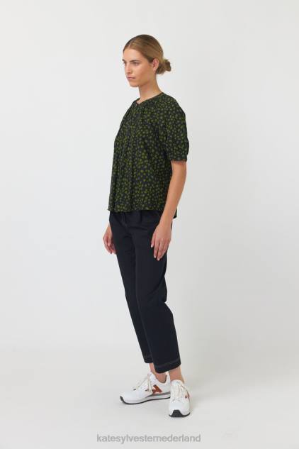 vrouwen kiezelstenen blouse Kate Sylvester kleding 8LB4O220 zwart