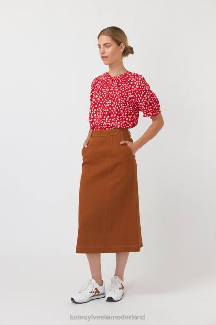 vrouwen kiezelstenen blouse Kate Sylvester kleding 8LB4O231 rood