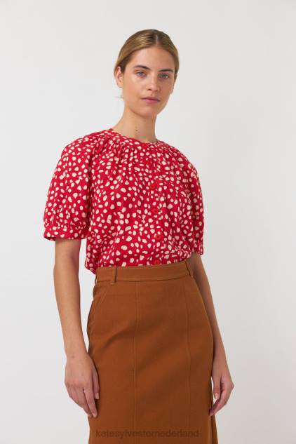 vrouwen kiezelstenen blouse Kate Sylvester kleding 8LB4O231 rood