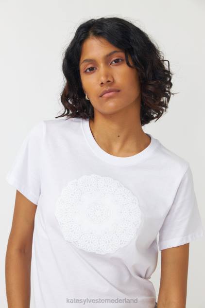 vrouwen kleedje t-shirt Kate Sylvester kleding 8LB4O205 wit