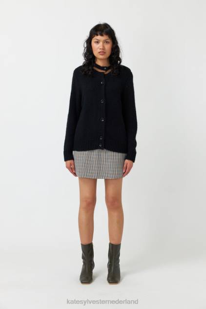 vrouwen pluizig vest Kate Sylvester kleding 8LB4O157 zwart