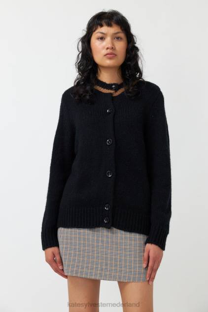 vrouwen pluizig vest Kate Sylvester kleding 8LB4O157 zwart