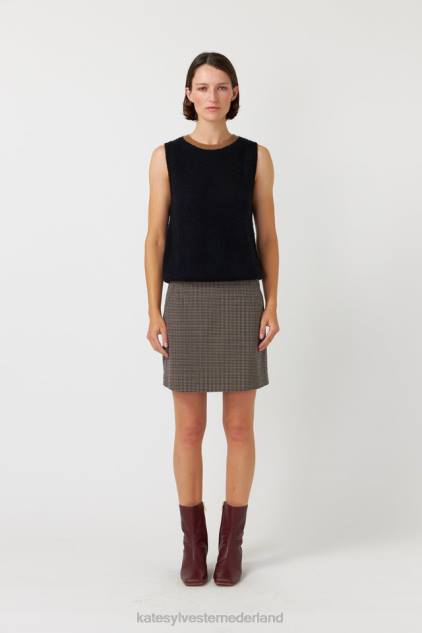 vrouwen pluizig vest Kate Sylvester kleding 8LB4O158 zwart