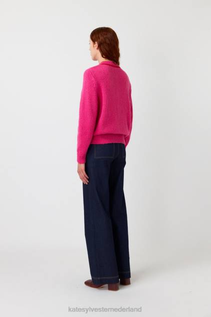 vrouwen pluizig vest Kate Sylvester kleding 8LB4O162 roze