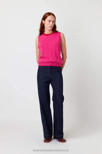 vrouwen pluizig vest Kate Sylvester kleding 8LB4O163 roze