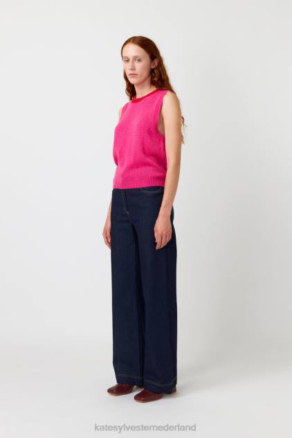 vrouwen pluizig vest Kate Sylvester kleding 8LB4O163 roze