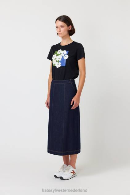 vrouwen pop bloemen t-shirt Kate Sylvester kleding 8LB4O225 zwart
