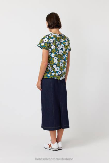 vrouwen pop-top Kate Sylvester kleding 8LB4O224 ivoor olijf