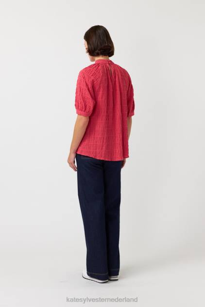 vrouwen seersucker topje Kate Sylvester kleding 8LB4O232 roze