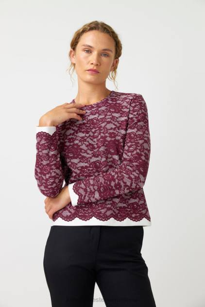 vrouwen tina top Kate Sylvester kleding 8LB4O160 pruim