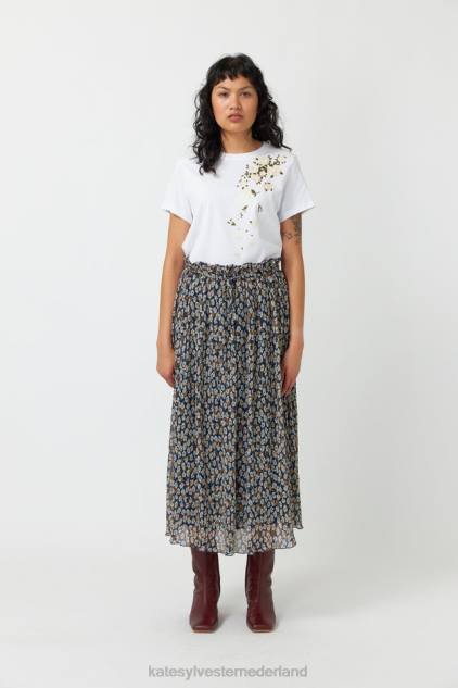 vrouwen vallende rozen t-shirt Kate Sylvester kleding 8LB4O182 wit