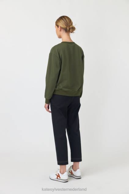 vrouwen vallende rozen trui Kate Sylvester kleding 8LB4O183 olijf