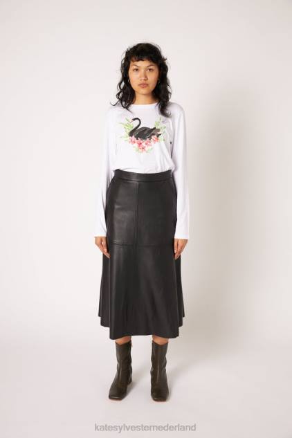 vrouwen zwaan lange mouw Kate Sylvester kleding 8LB4O6 wit