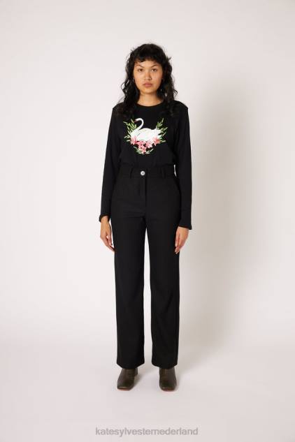 vrouwen zwaan lange mouw Kate Sylvester kleding 8LB4O7 zwart