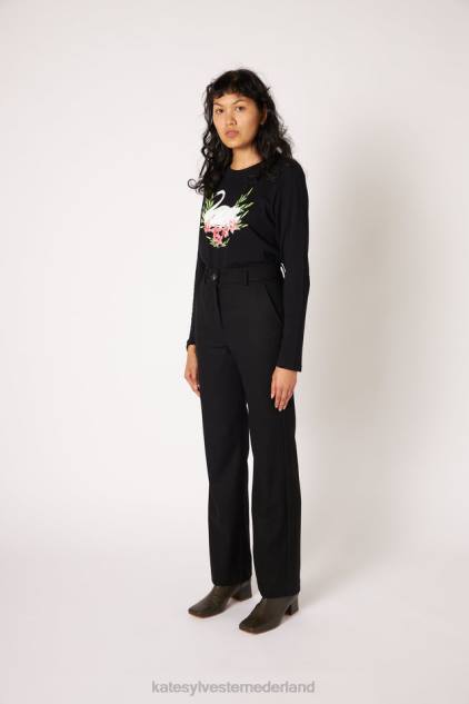 vrouwen zwaan lange mouw Kate Sylvester kleding 8LB4O7 zwart